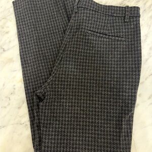 Theory Charcoal Houndstooth Trousers